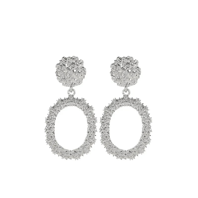 Circle Embossed Earrings