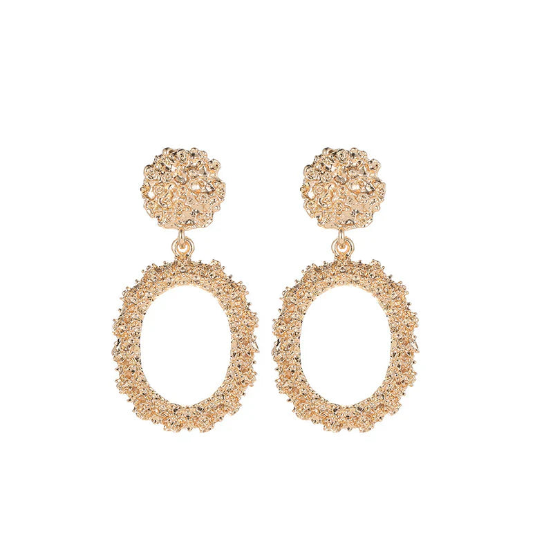 Circle Embossed Earrings