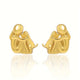 Silver and Gold Two-Tone Hug Earrings