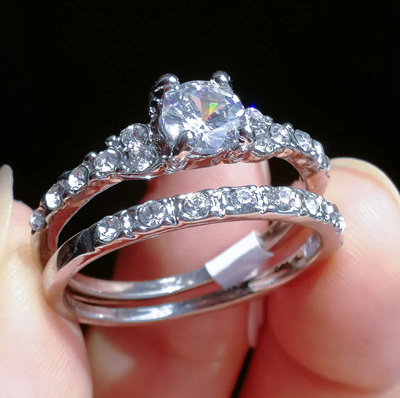 Silver Crystal Rings